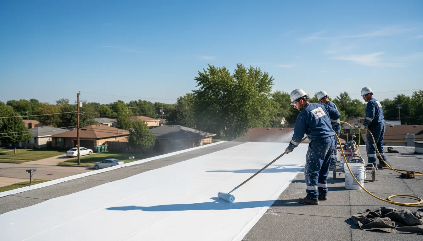 Commercial roof coating in Tiverton, RI near me